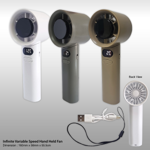 Infinite Variable Speed Hand Held Fan